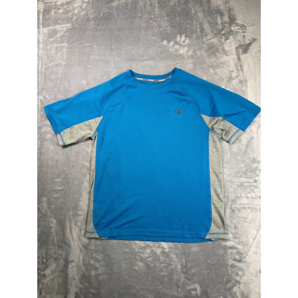 Champion Vapor T Shirt Mens Medium Blue Gray Athletic Short Sleeve T6608